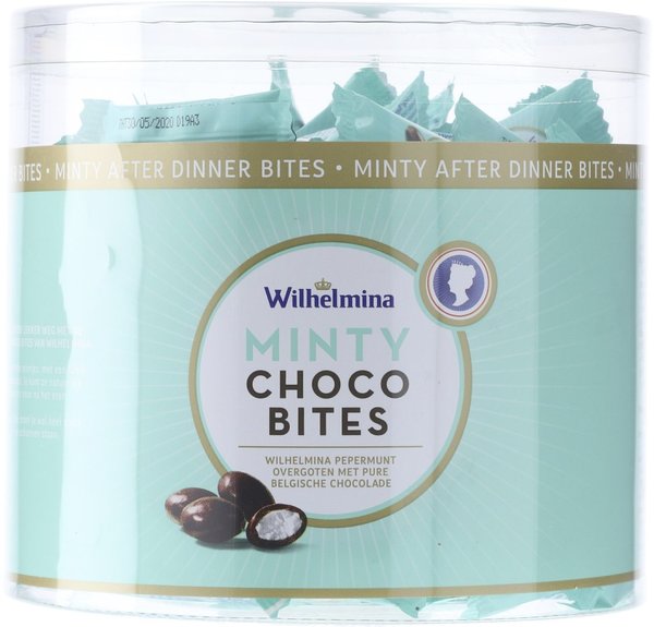 Wilhelmina Minty Choco Bites  - einzeln verpackt ca. 150 Stück / 555 gr. by Fortuin