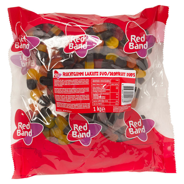 MEGAPACK DROPFRUIT DUO`S - 1 KG - FRUCHTGUMMILAKRITZ BY RED BAND