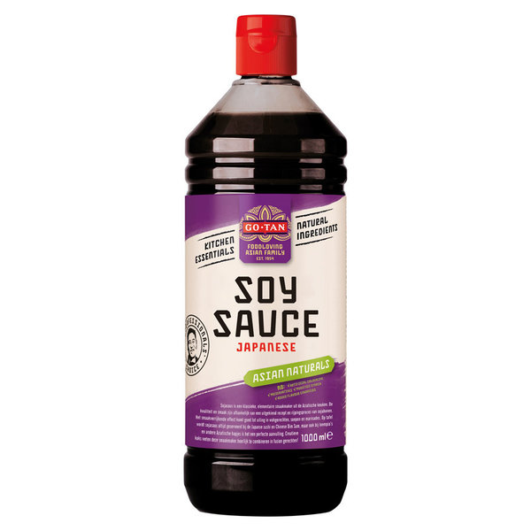 JAPANESE SOY SAUCE - SOJA SAUCE  - 1 LITER - BY GO - TAN