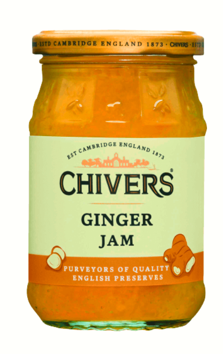 GINGER JAM - ENGLISCHE INGWER MARMELADE - 340 GR - BY CHIVERS