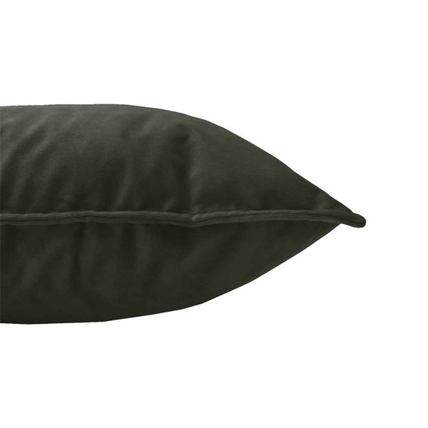 OS PILLOW VELOURS MIDDLESTITCH 60x60 cm -  VELOURS KISSEN OLIVE - BY OVERSEAS