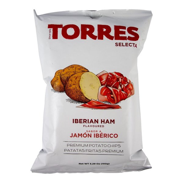 PREMIUM CHIPS - IBERIAN HAM - JAMÓN IBÉRICO 150G BY TORRES