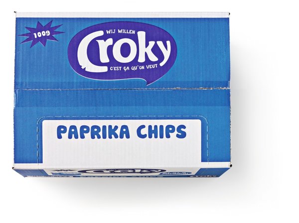 BIGBOX PAPRIKA CHIPS 12 X 100 GRAMM  - KARTON BY CROKY