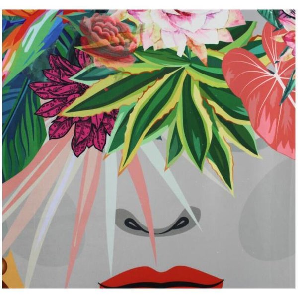 WANDBEHANG - FACE WITH FLOWERS - 105 x 136 CM - BY KERSTEN