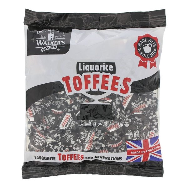 LIQUORICE TOFFEES - WEICHE LAKRITZ  BONBONS - 750 GR - BY WALKERS 1894