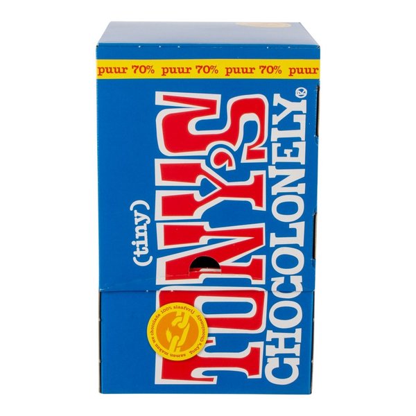 XL BOX PUUR CHOCOLADE - TINY -  900 GR- KLEINE TAFELN ZARTBITTER - TONY´S CHOCOLONELY