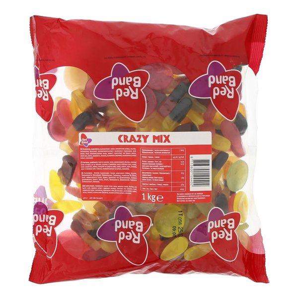 MEGAPACK CRAZY MIX -  1 KG - WEINGUMMIMISCHUNG BY RED BAND