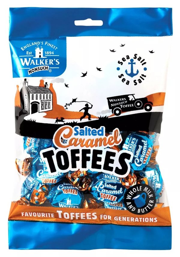 SALTED CARAMEL TOFFEES  - 150GR - BY WALKERS 1894